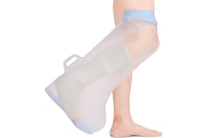 Fasola Gips Dusche Bein, Rutschfest Duschschutz Bein, Wiederverwendbar Wasserdichte Beinprotektor für Gebrochenes Bein, Knie, Fuß, Zeh