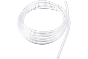 sourcing map PVC Hose Tube, 3mm(0.11") ID x 5mm(0.19") OD 1.5m/4.9ft Clear Vinyl Tubing, Plastic Flexible Water Pipe