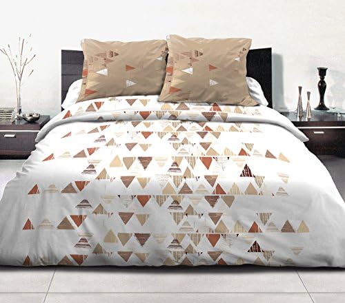Home Passion 60392 Duvet Set 240 x 220 cm 57 Thread Mars Terra 3-Piece Cotton Multicoloured