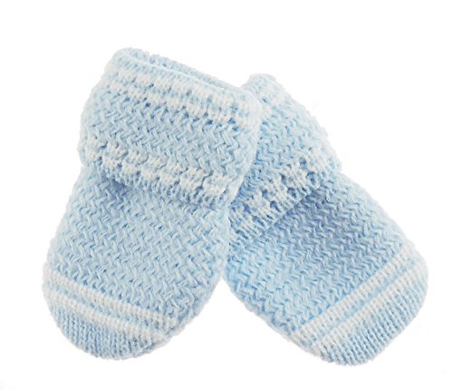 Baby Boys Girls Scratch Mittens Newborn 0-6 Months (Blue)