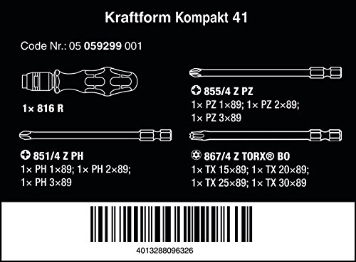 Wera Kraftform Kompakt 41, 11-teilig, 05059299001 - 2