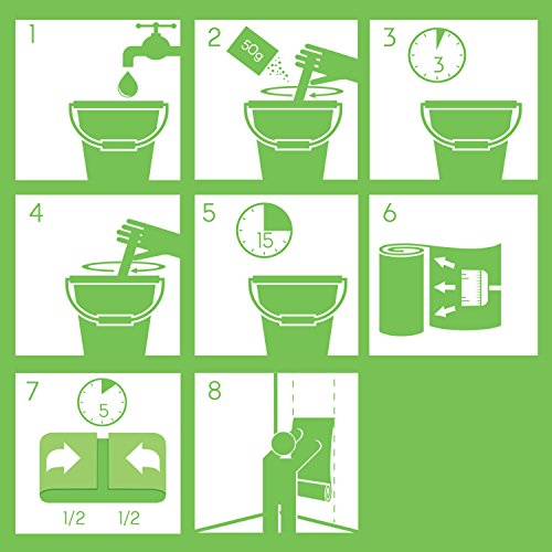 Tapetenkleister Papier Tapete Kleister Fototapete 50g (ca. 7-8 m2) – Ideal für Fototapeten, optimales & praktisches Dosieren 1 x 50g Päckchen - 3