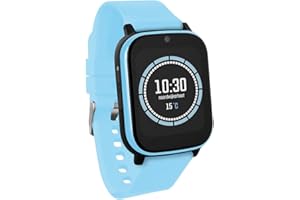 One2Track Connect Next Hellblau: Smartwatch Kinder mit GPS Tracker Kinder, Prepaid-SIM, SOS-Taste, Chat, Telefonie, Video, Schulmodus, Schrittzähler, Eltern-App & Displayschutz, Hosting in Europa