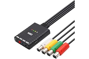 Jerilla NGC Wireless Bluetooth Controller Adapter for GameCube Console, Converter Support 4 Controllers Compatible with Xbox One S/Switch Joy-Con/Wii/PS3/PS5 Controllers