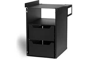 BURNHARD® Einbauregal für Gasgrill Big FRED, 30 x 39 x 50 cm, Aufbewahrung Grillzubehör, Unterschrank-Regal, Schubladenschrank, wetterfest, pulverbeschichteter Stahl – Big FRED