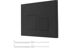 TWSOUL Per piastra di comando Geberit Sigma30, 115.883.16.1, piastra di comando per 2 quantità di risciacqui, doppia piastra di azionamento, azionamento anteriore (nero opaco)