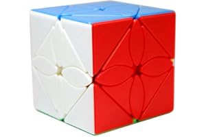 OJIN MoYu MoFang JiaoShi Meilong Series Meilong Maple Leaves Skewb Stickerless Cubing Classroom Meilong Smooth Twist Puzzle Cube (Stickerless)