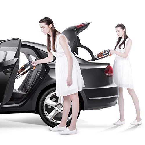 PUPPYOO Aspirador para coche de Alta potencia, Aspiradora de mano, Inalámbrico para automóviles/ hogar Portátil Recargable (709)
