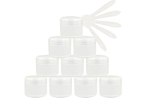 TIANZD 24 Pezzo 50 ml Barattoli in Plastica Trasparente Contenitori Barattolo Vuoto Barattoli Piccoli con Coperchio Barattoli Cosmetico Contenitore per Prodotti di Cosmetica