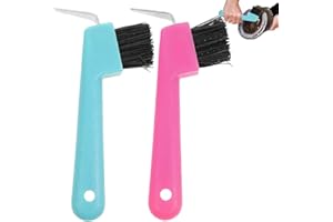 HABNI 2 Piezas Cuidado de los Cascos del Caballo Raspadores de Pezuñas con Cepillo 2 en 1, Accesorios para el Cuidado de Caballos, Adecuados para Limpiar Pezuñas y Cuidar Pezuñas Suministros
