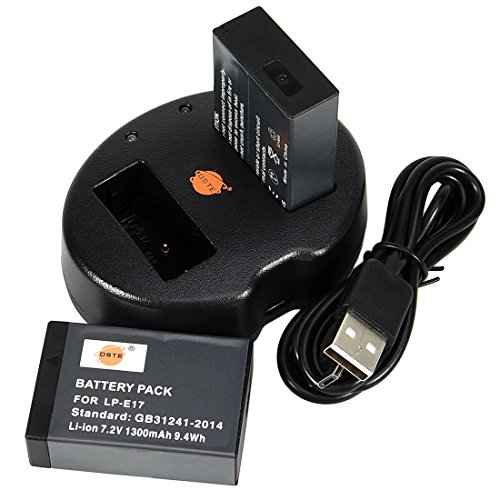 DSTE 2-pack Batteries Dual USB Chargeur pour Canon LP-E17 LPE17 EOS M3 200D 750D 760D 8000D Kiss X8i Rebel T6i T6s reviews DSTE 2-pack Batteries Dual USB Chargeur pour Canon LP-E17 LPE17 EOS M3 200D 750D 760D 8000D Kiss X8i Rebel T6i T6s