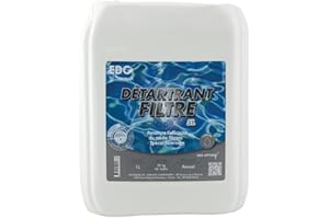 EDG by AQUALUX INTERNATIONAL Detartrant Filtre Piscine - Protection Hivernage - Compatible Sable Verre Cartouche Tissu Fibre - Bidon 5 litres