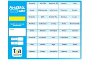 Thomas & Anca Club Supplies Ltd Football Fundraising Cards 40 Teams Pack of 10 cards