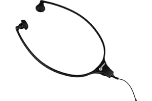 Geemarc Stetoskopowe słuchawki ze złączem Jack 3.5 i kablem 2-metrowym, słuchawki douszne, kompatybilne z telefonem komórkowym, komputerem i tabletem