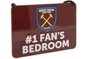 WEST HAM UNITED F.C. West Ham United FC officiel N ° 1 Fan de football Écusson Panneau de chambre à coucher