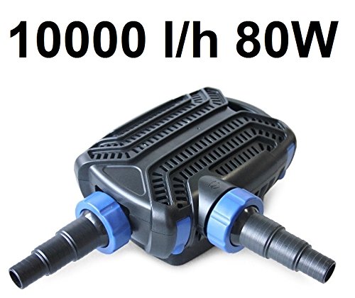 CTF-B 10000 Teichpumpe 80 Watt Eco Motor 10000 l/h 2in1 System Skimmer Förderpumpe Pumpe Energiesparpumpe