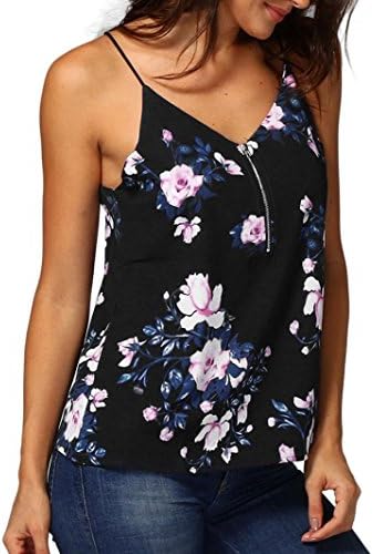 2018 Women Floral Prints Sexy Vest, Summer Newest Ladies Sleeveless Tank Blouse Tunic Tops Fashion Party Office Holiday Outfits T-Shirts by GreatestPAK