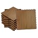 Produktbild AUFUN Fliesen WPC Kunststoff 30x30cm Terrassenfliesen Balkonfliesen Wasserfilterbar Klickfliese in Holz Optik (22 Stück fur 2m², Braun)