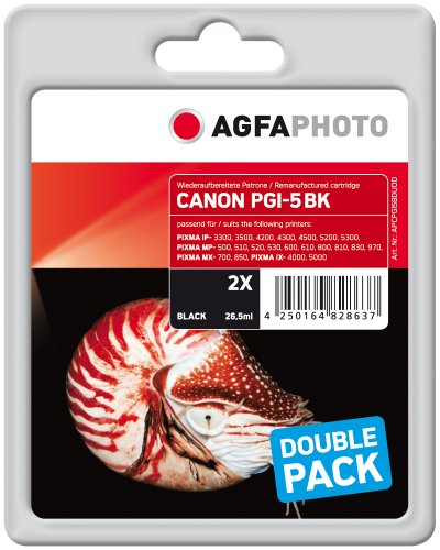 Preisvergleich Produktbild AgfaPhoto APCPGI5BDUOD Tinte für Canon IP4200, 53 ml, schwarz