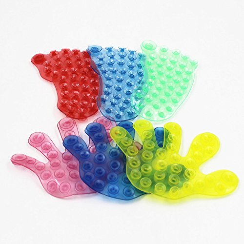 dealglad® 3 PVC Kunststoff, starkes Magic doppelseitig Vakuum Saugnapf Sucker (zufällige Farbe), plastik, Palm, 13 x 10cm(Palm) / 12 x 7cm(Feet) - 6