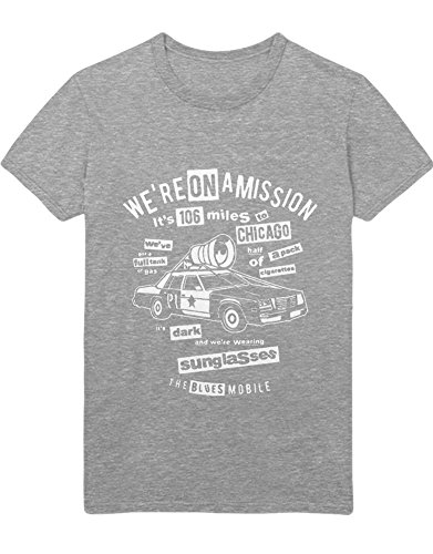 Hypeshirt T-Shirt The Blues Brothers Blues Mobile H23181 Grigio XXL
