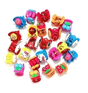 Drishti Plastic Hair Tic Tacs Hair Clips For Girls Multicolor Pack of 24