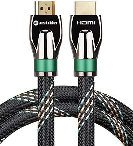 Farstrider HDMI Cable 8M - UHD HDMI 2.0(4K@60Hz) - High Speed 18Gbps - 26AWG Braided Cord - 24K Gold Plated - Zinc Alloy Shell-Ethernet Audio Return-Video 4K 2160p HD 1080P 3D-Xbox PS4 PC Apple TV