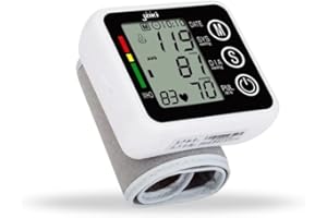 AMBIZION Tensiometro de Muñeca, Tensiometro de Brazo Digital, Medidor Tension Arterial y Pulso, Deteccion de Arritmias, Pulsometro Automático, Aparato Tension Arterial, Indicador de Riesgo, Memoria Amplia