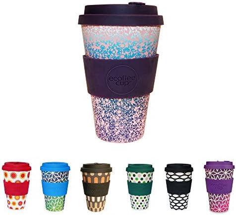 BIOZOYG Eco-friendly coffee cup 400ml Miscoso Secondo I bamboo drinking cup I coffee to go cup with lid made of silicone and silicone sleeve Dishwasher safe BPA free