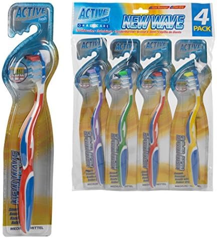 New Wave 'Medium' TOOTHBRUSHES [4 Pack]