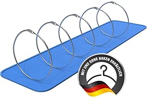 HOHAGE® Warenring & Schlüsselring groß 150mm Durchmesser (5 Stk.) - vielseitiger Metallring mit einfachem Verschluss - langlebige Metallringe zum Öffnen für vielseitige Einsatzzwecke