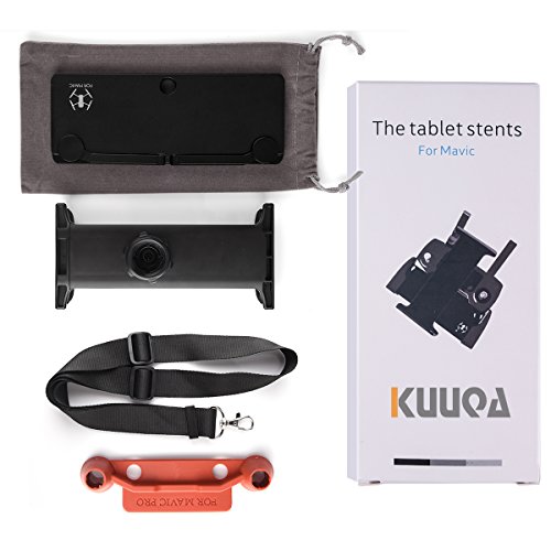 Kuuqa-Aluminum-Alloy-Foldable-Tablet-Stand-Holder-Extender-with-Controller-Stick-Thumb-Clip-and-Lanyard-for-Mavic-Pro-Dji-Spark-Remote-Controller-Device-DJI-Mavic-Not-Included