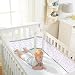BreathableBaby 4 Sided Cot Mesh Liner (Pink Leaf)