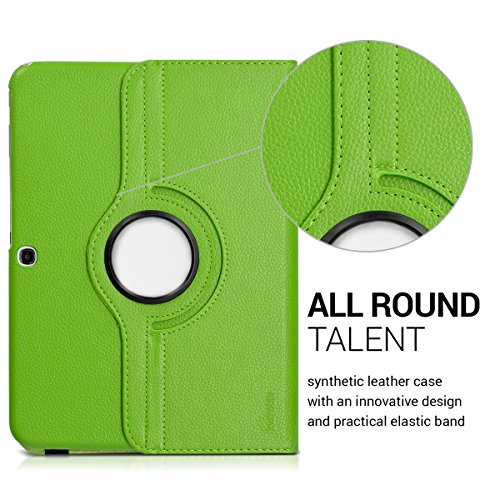 kwmobile Hülle für Samsung Galaxy Tab 3 10.1 P5200 / P5210 / P5220 – 360° Standfunktion Case Tablet Schutzhülle Kunstleder – Smart Cover Tabletcase Grün - 3