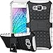 Produktbild Samsung Galaxy J7(2015)/J7(2015) Duos Hülle,Outdoor Schutzhülle,Rüstung Serie ISENPENK Hohe Qualität Schutzhülle Muster Schutz Handy Hülle Case Back Cover Tasche Mit Ständer[Schwarz+Weiß]