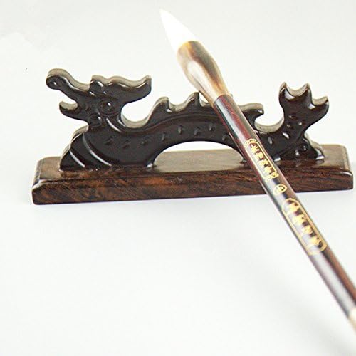 BG008 Hmay Chinese Calligraphy and Sumie Wood Brush Rest / Holder with Dragon Design