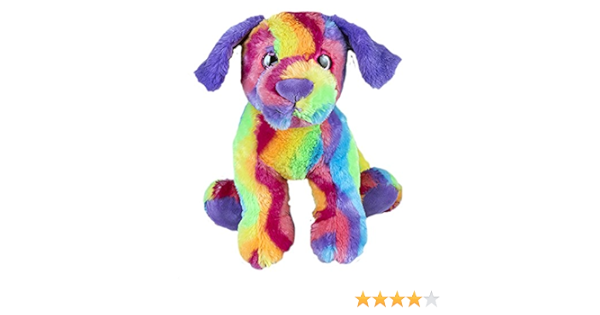 rainbow stuffed dog