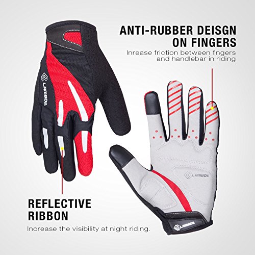 4ucycling Touchscreen Fahrradhandschuhe mit Gel Padded Super Atmungsaktiv Radsport Handschuhe - 6