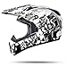 Price comparison product image ATO GS Nevada White Motocross Helmet with Retractable Sun Visor and the newest Conforms to ECE 2205