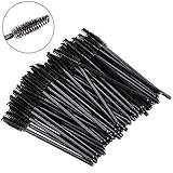 niceeshop(TM) Disposable Thin Handle Eyelash Mascara Applicator Brush Wands (Black,100pcs)