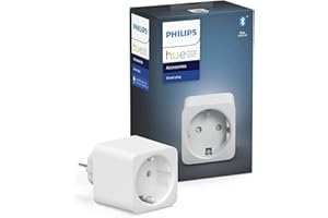 ‎PHILIPS HUE Philips Hue Smart Plug für Hue Lichtsysteme, smarte Steckdose zur Steuerung von Leuchten, kompatibel zur Sprachsteuerung und per App von überall, weiß