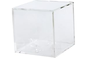 Amagogo Support de Baseball Anti-poussière Signé Porte-Balle Cube Boîte de Baseball en Acrylique Transparent