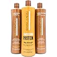 Brasil Cacau Smoothing Protein Set with Anti-Residue Shampoo, Smoothing Protein, and Deep Conditioning Mask 1000ml each