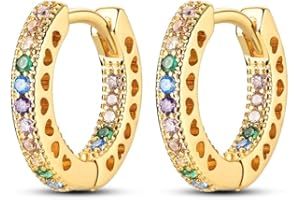 KUNSIR 925 Silver Earrings Womenz Hoop Earrings Hypoallergenic 1 Pair Bright Star River Earrings Best Gift for Women 14k Gold Earrings