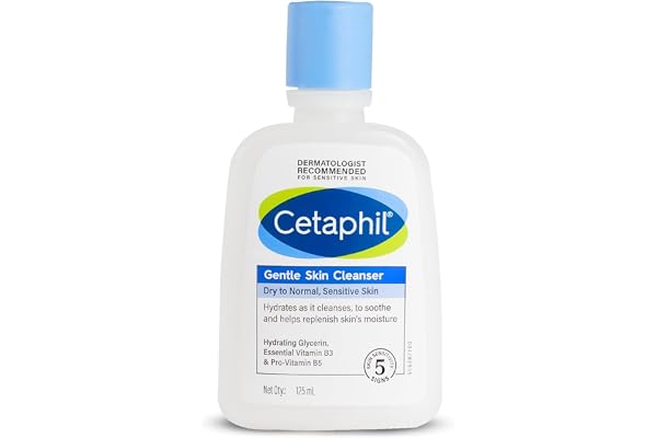 Cetaphil Gentle Skin Hydrating Face Wash 118ml, Paraben Free, Sulphate-Free Gentle Skin Hydrating Cleanser with Niacinamide, Vitamin B5 for Dry to Normal, Sensitive Skin