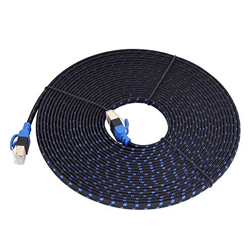 Garsent Ethernet Cable, Cat7 Flat Ethernet Cable Network Lan RJ45 Cable for Computers, Switch, Router, Modem TVs, Patch panel, Hubs, ADSL, Set-top Boxes.(8m)