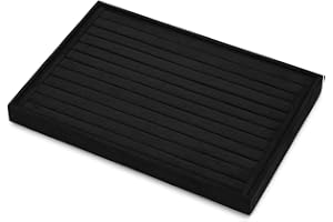 Oirlv Negro Microfibra Joyería Anillo Bandeja Pendiente Anillo Joyería Bandeja de Almacenamiento