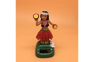 HUASEAN Solar Powered Dancing Hawaiian Girl Toy For Car Dashboard Decoration | Dancing Toy Figure Dashboard Doll | Solar Dancing Figures Shaking Doll For Car Dashboard & Home Decoration
