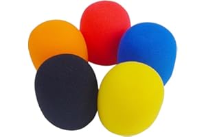 ROSENICE 5 Pezzi Cuscinetti Auricolari Per Microfono, Copri Microfono in Spugna, Assortito, Ideale Per Ktv, Conferenze, Spettacoli