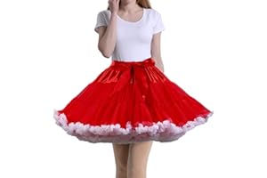 Tmade Jupe en Tulle pour Femme - Jupon de Cosplay Multicouche - Jupe Tutu pour Halloween Rock Party Festival Celebration Longueur